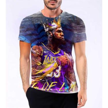 Imagem de Camisa Camiseta Lebron King James Mvp Miami Lakers Cravada4 - Estilo K