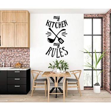 Imagem de Adesivo Decorativo Cozinha My Kitchen My Rules 48cm x 90cm