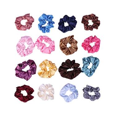 Imagem de 16 Peças Faixas Elásticas Para Mulheres Fitas De Cabelo Para Fitas De Cabelo Para Mulheres Elásticos Para Corda De Cabelo Europeu e Americano Definir Senhorita