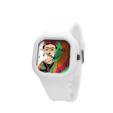 Imagem de Relogio Be Watch Frida Kahlo Pulseira de Silicone Branco
