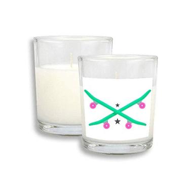 Imagem de Esqui de inverno skate, rosa, verde, branco, velas, vidro, perfumado, cera de incenso