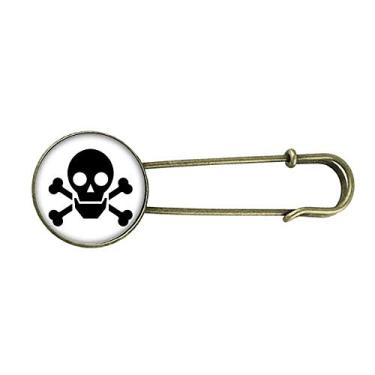 Imagem de Dangerous Chemical Frightful Circle Symbol Retro Metal Broche Pin Clip Joias