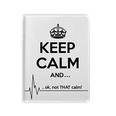 Imagem de Diário de capa macia divertida Keep Calm preta com frase Keep Calm