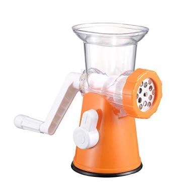 Imagem de Staright Moedor de carne manual Moedor de alimentos Processador de carne manual Moedor de carne picadora com base de sucção 1 Tubo de recheio de salsicha 2 Pratos de moagem 1 Empurrador