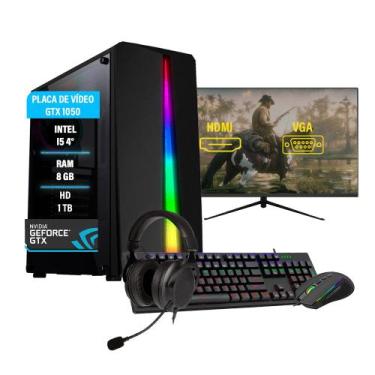 Imagem de Pc Gamer Completo Intel i5 4º Ger GTX 1050 8GB Hd 1TB Monitor - Amorim