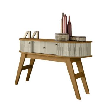 Imagem de Aparador Sala de Estar Estoril Cor Cumaru e Opala - Madetec