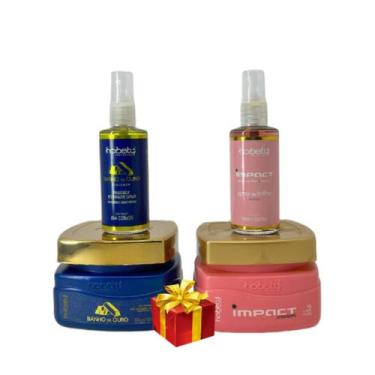 Imagem de Kit mascaras impact + ouro + finalizadores impact + ouro - Hobety Prof