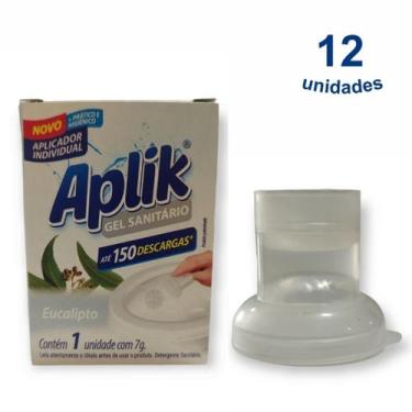 Imagem de Kit 12 Gel Sanitário Adesivo Detergente Odorizador Vaso até 150 Descar