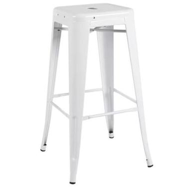 Imagem de Banqueta Tolix Atlas Alta em Aço Carbono - Tatu Bola Móveis, Branco