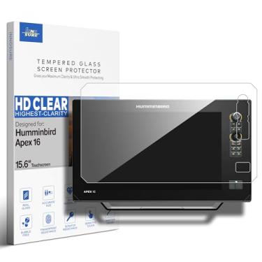 Imagem de INNOSURE Protetor de tela de vidro temperado projetado para Humminbird APEX 16 MEGA SI+ CHARTPLOTTER/FISHFINDER CHIRP MSI+ GPS 15.6 polegadas Touchscreen 40.6 cm 9H Anti riscos (HD Clear)