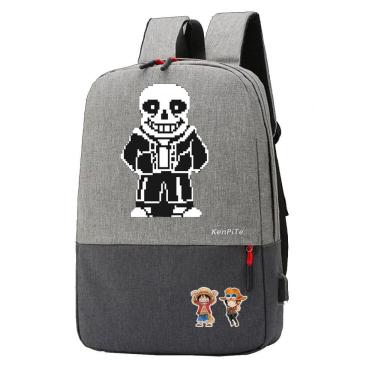 Imagem de Mochila Undertales Sans para crianças, mochila escolar 3D Oxford