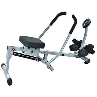 Imagem de Máquinas de remo, máquina de remo, máquina de remo de alça dupla, treinador de remo hidráulico dobrável doméstico, pequeno equipamento esportivo de fitness silencioso, 1386050 cm