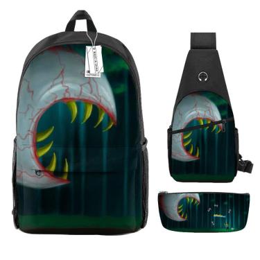 Imagem de Conjunto de mochilas Terrarias Anime School 3 unidades/lote para crianças
