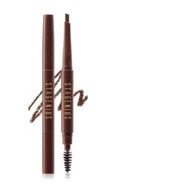 Imagem de Wemay Lápis de sobrancelha com pincel de sobrancelha feminino maquiagem sobrancelha lápis cosmético