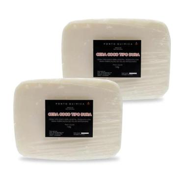 Imagem de Kit 2kg Cera de Coco Dura para Velas 100% Vegetal Ponto Química
