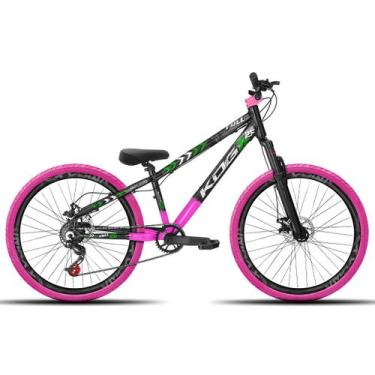 Imagem de Bicicleta aro 26 KOG Freeride, Preto rosa, Verde 2
