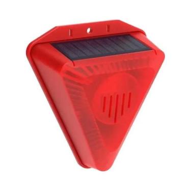 Imagem de Lâmpada De Alarme Solar À Prova d'Água Para Exterior 129dB Com Sensor 