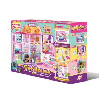Imagem de Casa Pet House Maleta Portátil 3D Acessórios Brinquedo Infantil - Pimp