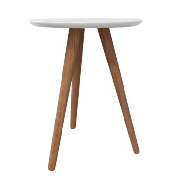 Imagem de Mesa Lateral 50cm Esmeralda Athenas Branco - Sparta Móveis
