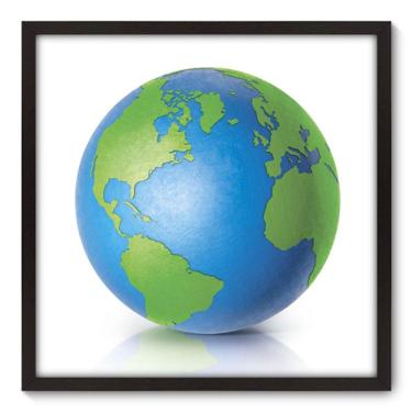 Imagem de Quadro Decorativo - Globo - 70cm x 70cm - 064qnddp