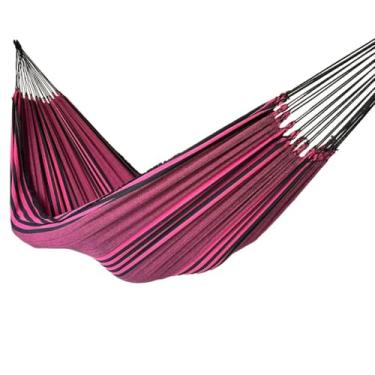 Imagem de Rede De Dormir Descanso Casal Jeans (ROXA LISTRADA)