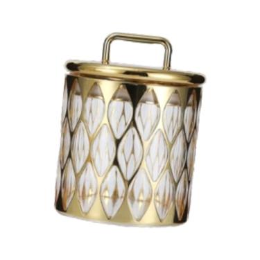 Imagem de Ｂｅｓｇａ Caixa de armazenamento de cereais selados selados com uma jarra de doces de contêiner de armazenamento de alimentos portáteis à prova de poeira para, M Square Pattern