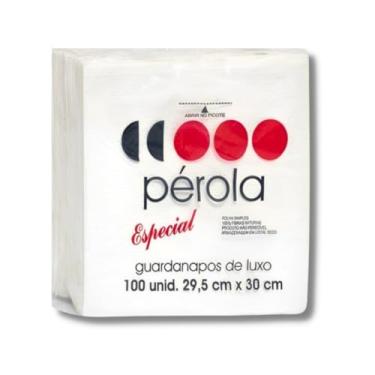 Imagem de Guardanapo de Papel Pérola, 19,5 x 20 cm, 50 Pacotes com 100 Unidades, Branco