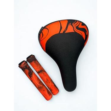 Imagem de Kit Banco Gts Freerider Estilo Ddk + Manopla Estilo Gios (Laranja)