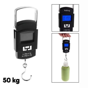 Imagem de Balança De Mão Portatil Até 50Kg Com Gancho Para Bagagem