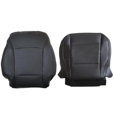 Imagem de Vigoraze Capa de assento de couro perfurado de substituição inferior e superior para motorista preta compatível com Subaru Outback Legacy 2015 2016 2017 2018 2019