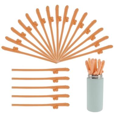 Imagem de 20 canudos de festa de solteira, canudos criativos de plástico, canudos noturnos reutilizáveis para meninas, 19,2 cm/7,55 pol. Canudos engraçados de despedida de solteira para acessórios de decoração