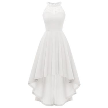 Imagem de Vestido de festa Bbonlinedress branco Hi-Lo Vintage para mulheres