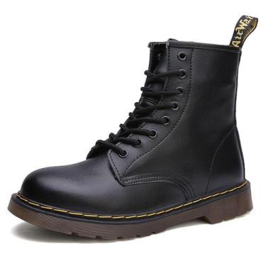 Imagem de Botas masculinas de cano alto em couro britânico pretas tamanho 35 - O