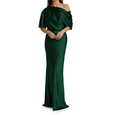 Imagem de Vestido Mother of The Bride namirate Plus Size Verde Escuro