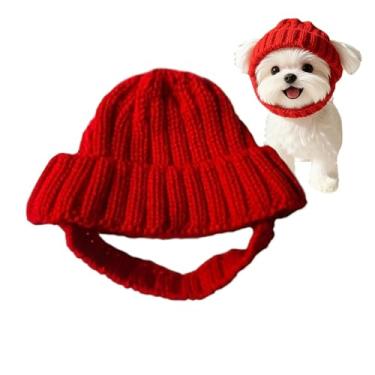 Imagem de Chapéu para animais de estimação, elástico macio com orifícios de orelha | Gorro para cães pequenos - para Dia das Bruxas, Natal, Ação de Graças, fotografia, festa, reunião de família, viagens