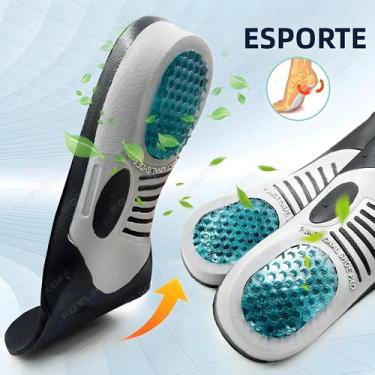 Imagem de Palmilhas Ortopédicas Para Fascite Plantar Com Suporte De Arco Em Gel 
