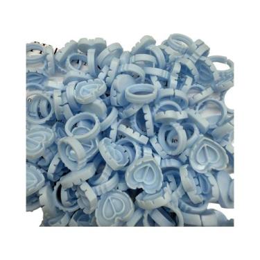 Imagem de 100 Peças De Anéis Descartáveis Para Cola De Cílios Em Formato De Cora