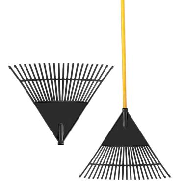 Imagem de Vassoura Rastelo Plástica 22 Dentes Com Cabo 1,2m Durín