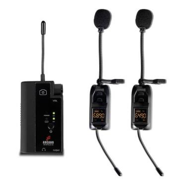 Imagem de Microfone sem fio para cameras e celulares arcano ar-wtalk-a