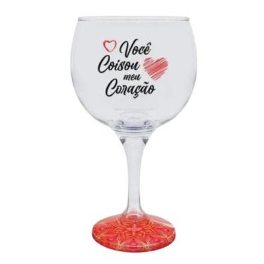 Imagem de Taça Gin Mandala Vermelha 600 ml - Vidro - Medieval Store