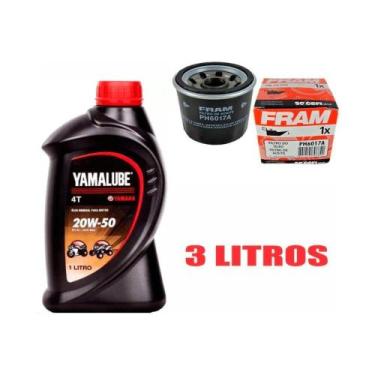 Imagem de Kit Troca Oleo E Filtro Yamaha Xj6 Fazer 600 Yamalube 20w50 - Yamalube