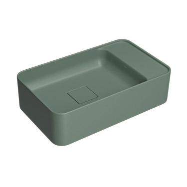 Imagem de Cuba de Apoio Deca Slim 50x30 L.43050.MD.49 Retangular com Mesa à Direita Sálvia