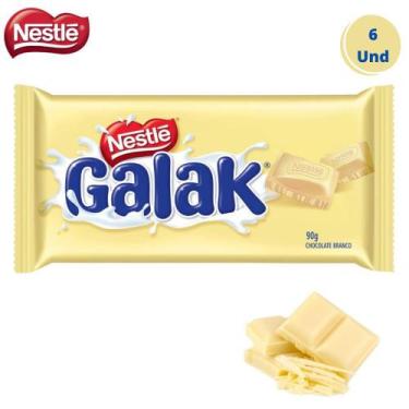 Imagem de Kit Com 06 Barras Chocolate Galak Branco Nestle 90G - Nestlé