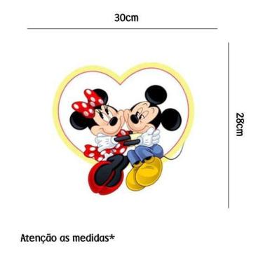 Imagem de Adesivo De Parede Coração Mickey E Minnie