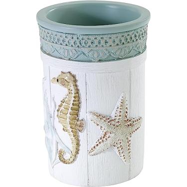 Imagem de Avanti Linens - Copo, organizador de bancada, acessórios de banheiro chiques de fazenda (coleção de conchas de fazenda)