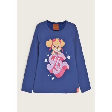 Imagem de Infantil - Camiseta Manga Longa Malwee Estampada Azul-Marinho Malwee Kids 1000104654 menina