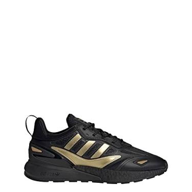 Imagem de adidas ZX 2K Boost 2.0 Tênis masculino, Núcleo preto/dourado metálico, 9