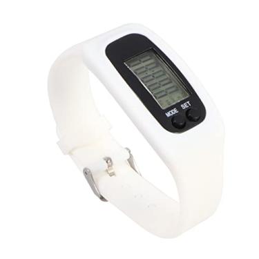 Imagem de Sosoport 1 Unidade preciso assistir frequência cardíaca pulseira para relógio de fitness pulseiras contador de passos relógio pedômetro tempo balcão relógio de pulseira ginástica branco