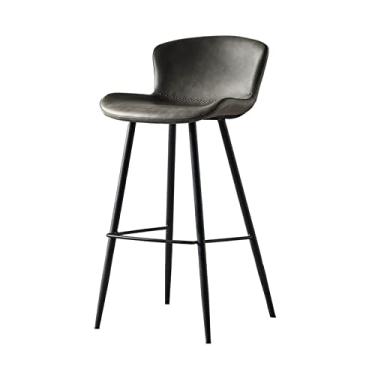 Imagem de Banquetas de bar moda moderna banqueta alta restaurante bar recepção banco de bar traseiro cadeira de bar de lazer cadeiras de bar 75cm (cor: d)