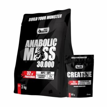 Imagem de Anabolic Mass 30.000 com Creatina Pura refil pouch 3 kg - Hipercalorico para Ganho de Volume Corporal + Creatina 100g (Leite Fermentado)